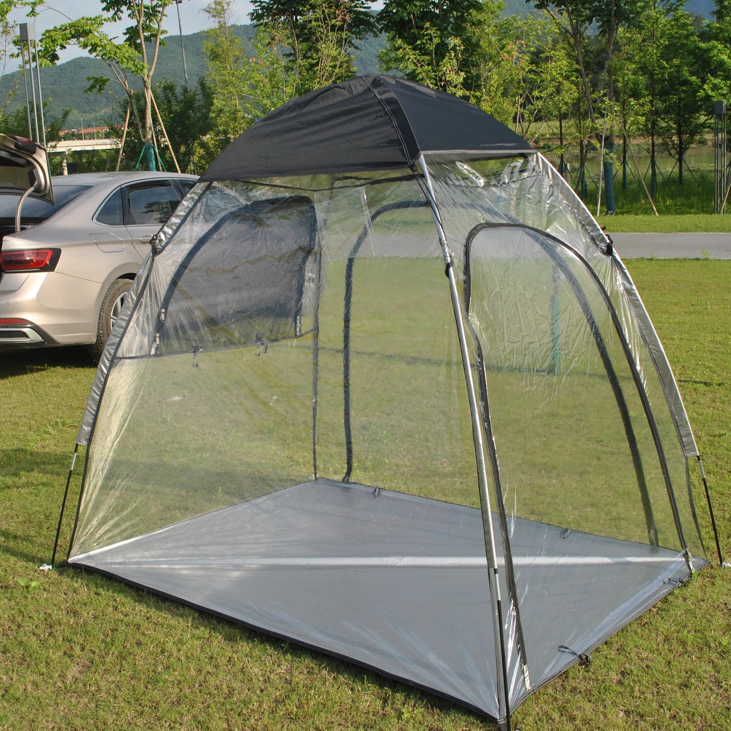 Sports Tent All Weather Clear Sport Shelter Waterproof and Windproof with Detachable Top Cover Rain Tent,PVC tent,Warm keep tent