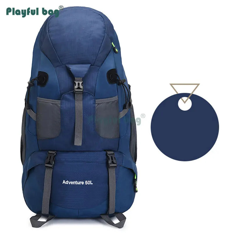 50L Outdoor Mountain Backpack Professional Waterproof Large  Capacity Light Hiking Travel Backpack Adult Bag AVA134