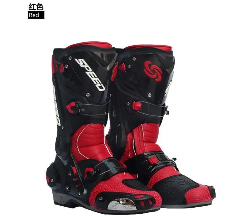Racing riding shoes Motorcycle boots Motorcycle shoes Medium long shoes boots men
