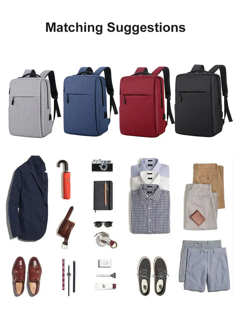 Unisex Waterproof Travel Backpack Men and Women Multifunctional Laptop Bags With USB Charging School Bag Boys Girls Backpacks