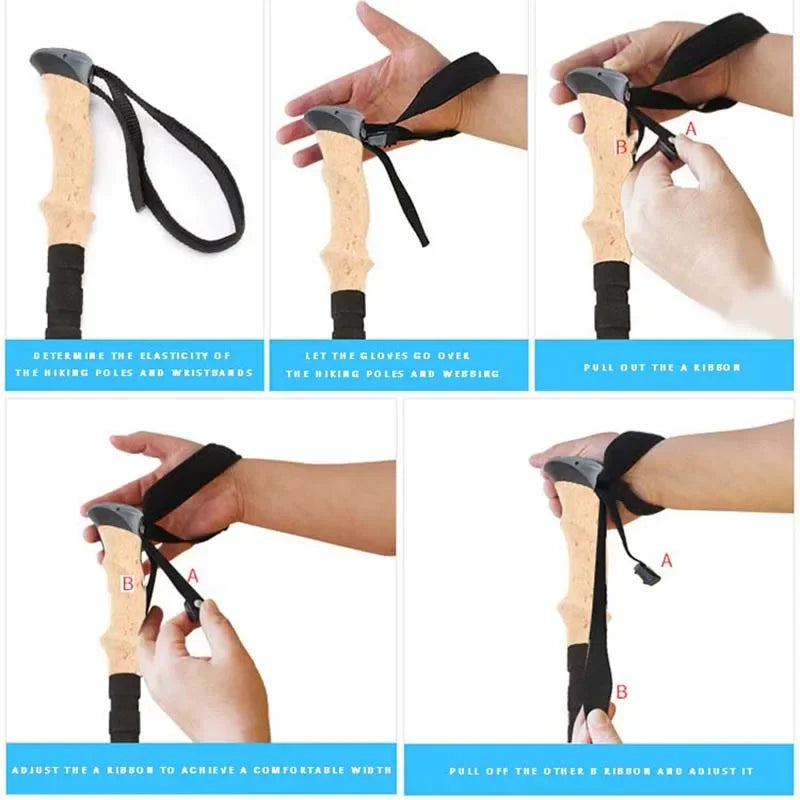 Trekking Poles for Hiking Walking Sticks for Seniors Collapsible and Lightweight, 2pc Set - Hiking Poles for Backpacking Camping