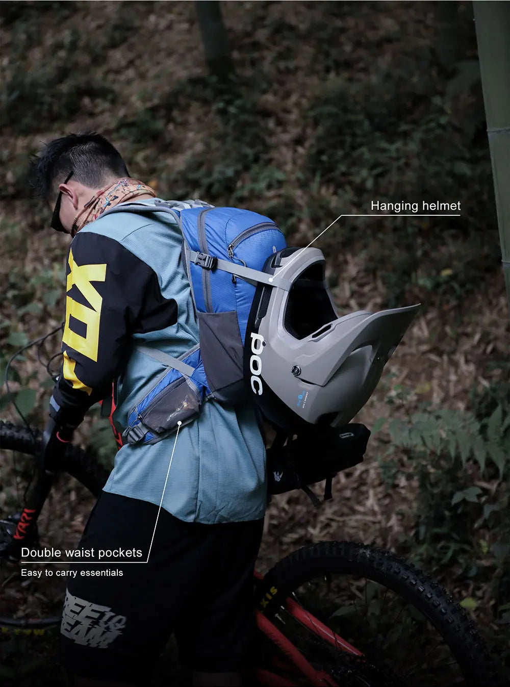 Rhinowalk Climbing Backpack 12L Cycling Backpack Outdoor Sports Bag Travel Backpack Camping Hiking Backpack WIthi Water Bag