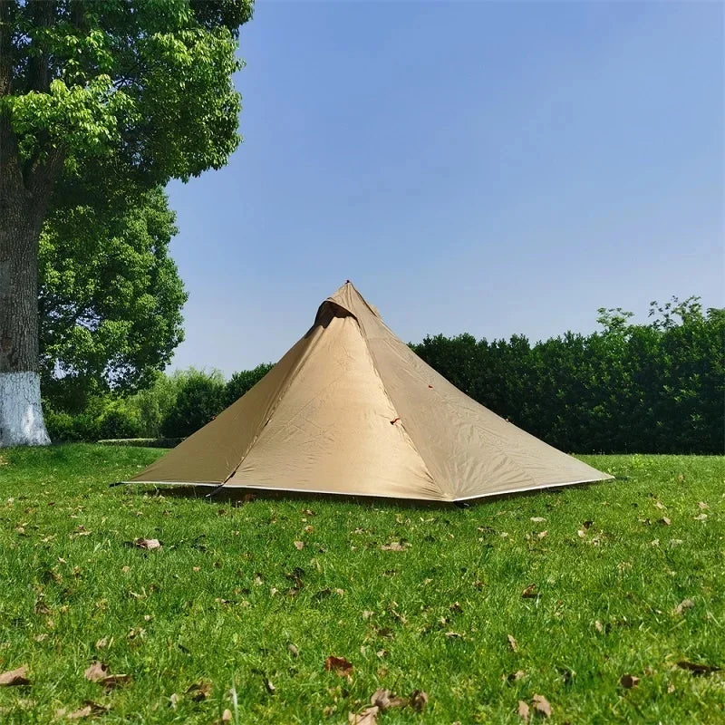 1 Person Ultralight Hiking Camping Tents Backpacking Pyramid Tent Portable Dual Layer Rainproof Rodless Pyramid 4 Season Tent
