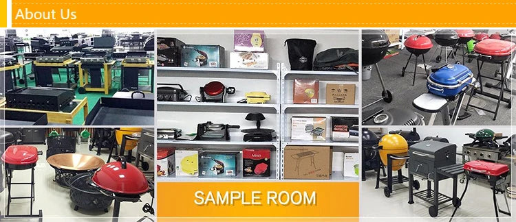 Garden Backyard Classic Charcoal BBQ Grills Large Cooking Area BBQ Party Square BBQ Grill with Trolley