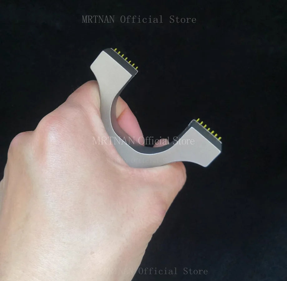 Slingshot Titanium Alloy High Quality Shooting Slingshot Hunting Flat Rubber Band Catapult Outdoor Sports Accessories