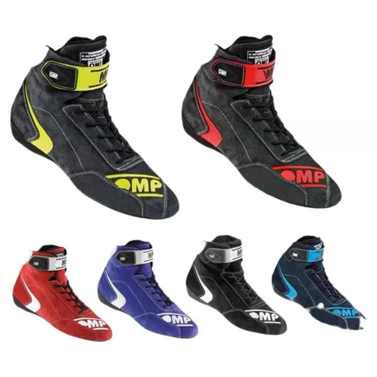 Men's and Women's Boots Comfortable Leather Racing Shoes for driving, cycling, karting, motorcycle riding, casual sports