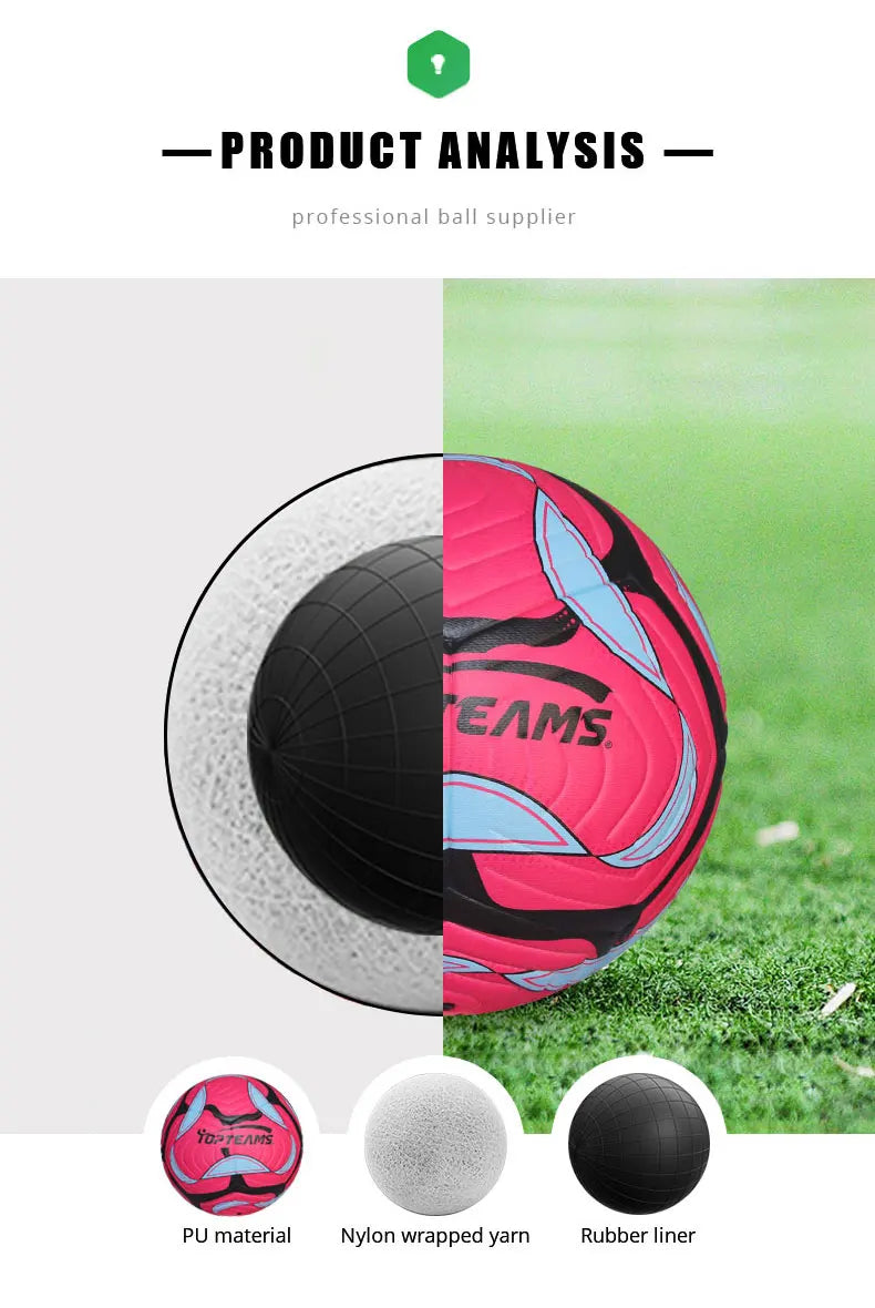 Kata 2024 Sports Match Custom Logo Thermal Bonded Balon De Futbol Pu Leather Match Soccer Ball Football For Training