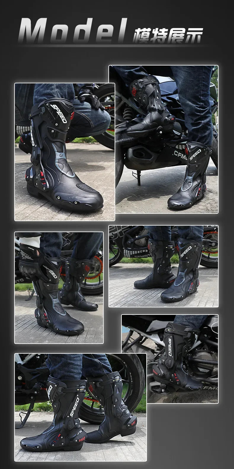 Professional Motocross Boots Breathable Water-repellent Off-Road Boots Anti-collision Riding Boots HighTop Racing Shoes