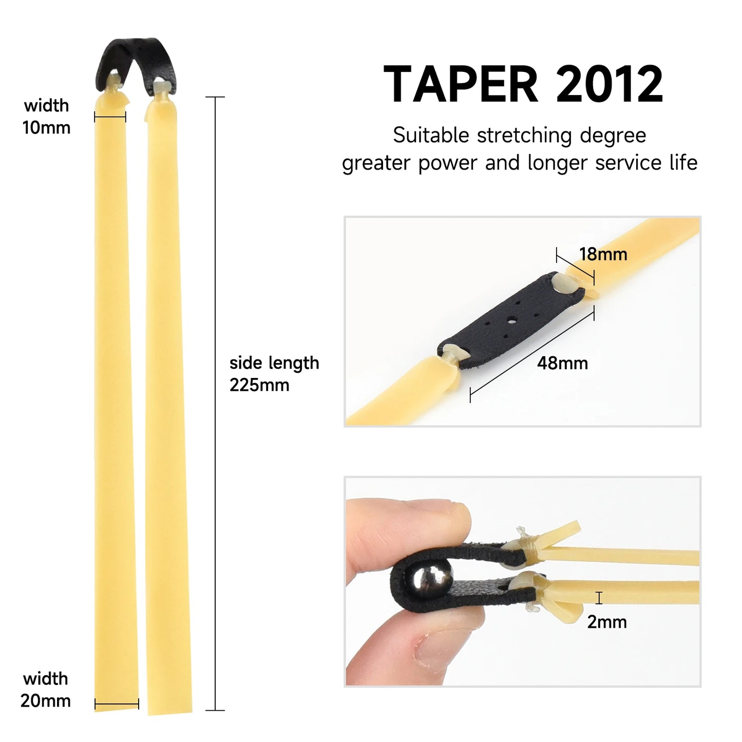 Slingshot Rubber Band 1.5/2.0mm High Quickly 1-5PCS Hunting Powerful Flat Elasticity Outdoor Catapult Shooting Accessories