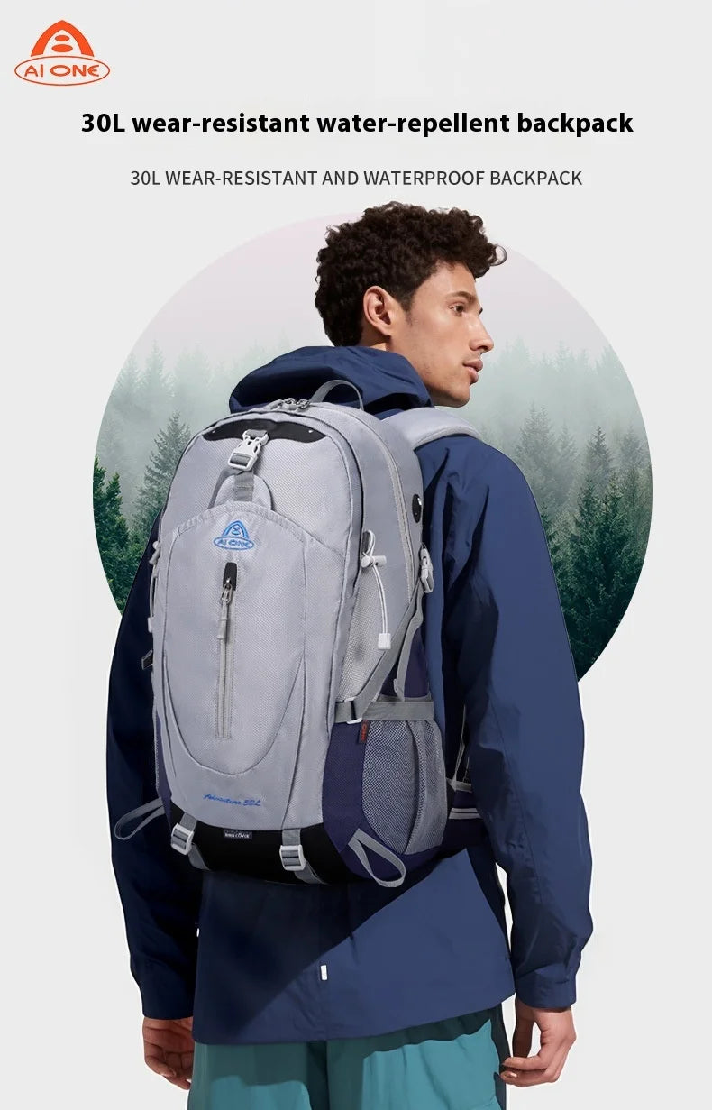 30L Outdoor Backpack Hiking Bag Multi functional Anti splash Mesh Frame Backpack for Tourism Ultra Light Travel Backpack