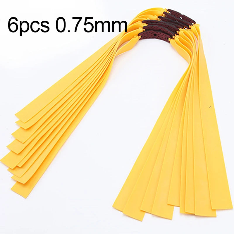 Outdoor Sports 6pcs 0.55-1.2 mm Rubber Band Powerful Hunting Accessories Flat Elastic Band For Slingshot Catapult Rubber Bands