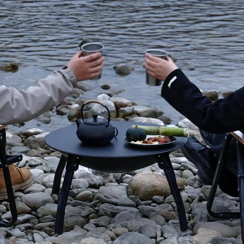 Camping Fire Pit Bonfire Charcoal Barbecue Stove Fire Wood Heater Outdoor Burner Winter Insulation  Bbq Grill Outdoor  Grill