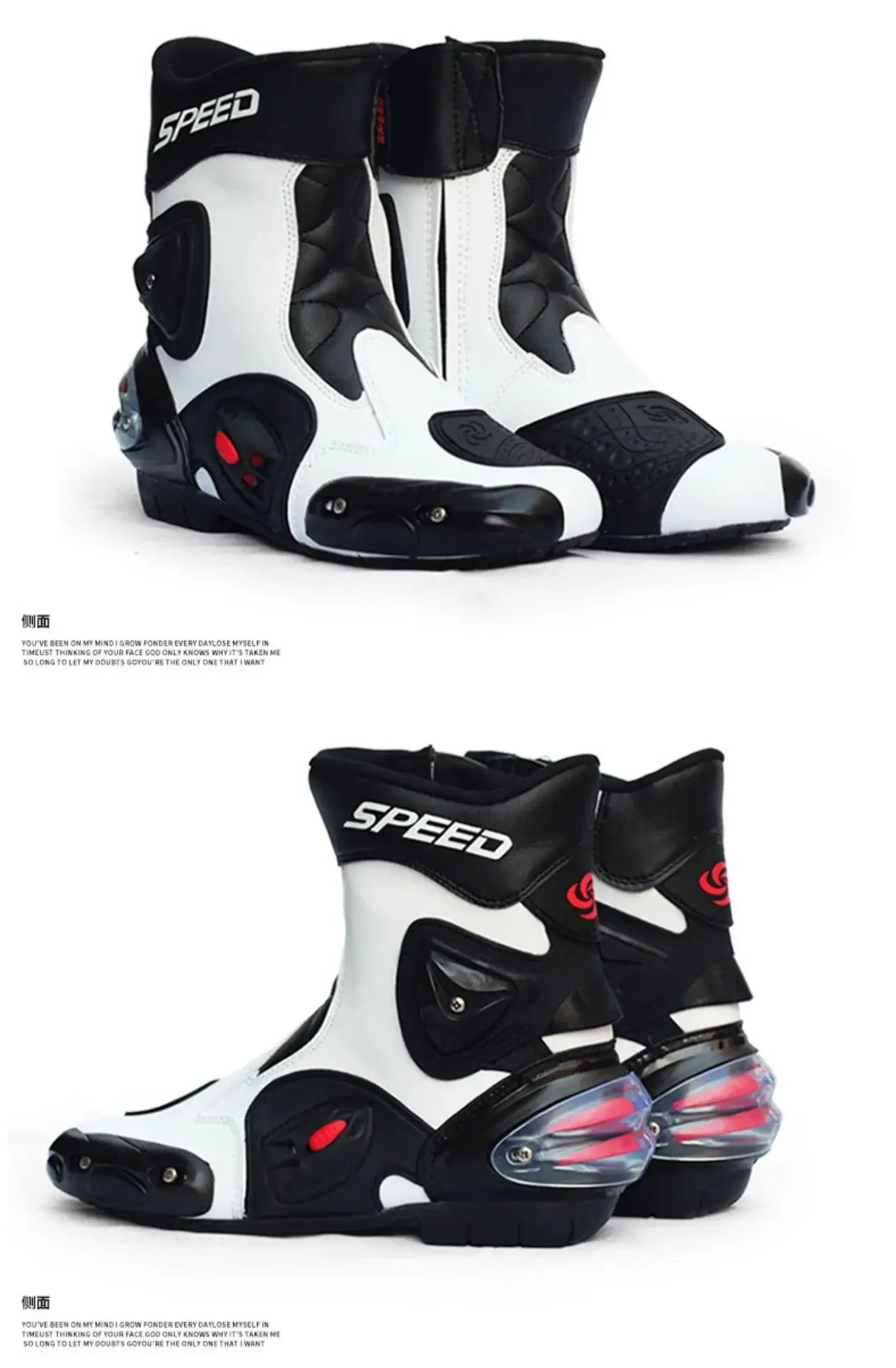 Motorcycle Boots Feet Protection High-Speed Pro-Biker Microfiber Men's Boats Moto Motorbike Race Boot Breathable Anti-fall Shoes