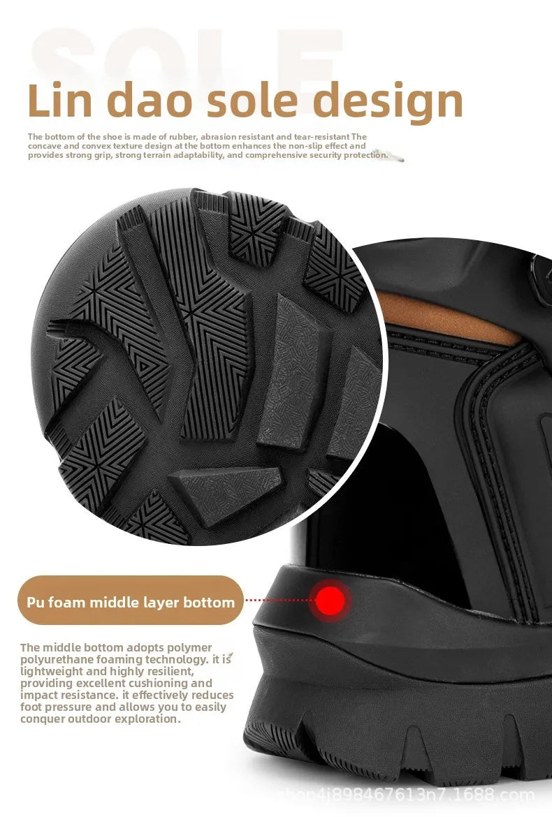 2PCS Waterproof Motorcycle Riding Boots Men Women Genuine Leather Adventure Touring Anti-Slip Protective All-Season CE Certified