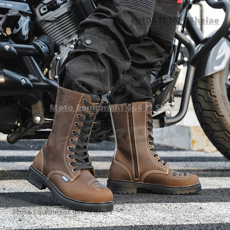 Motorcycle Riding Shoes High Top Motorcycle Boots Breathable Anti Fall Knight Equipment Road Racing Boots Motocross Boots