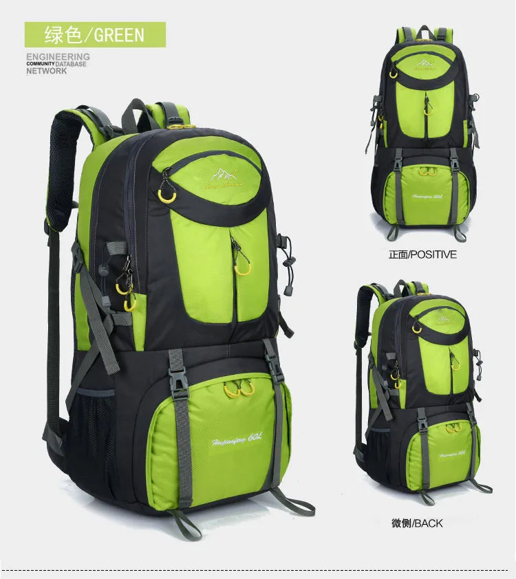 50l/60l-Large Capacity Mountaineering Bag,Large Load-Bearing Hiking Multi-Functional Outdoor Sports Tear Resistance Backpack