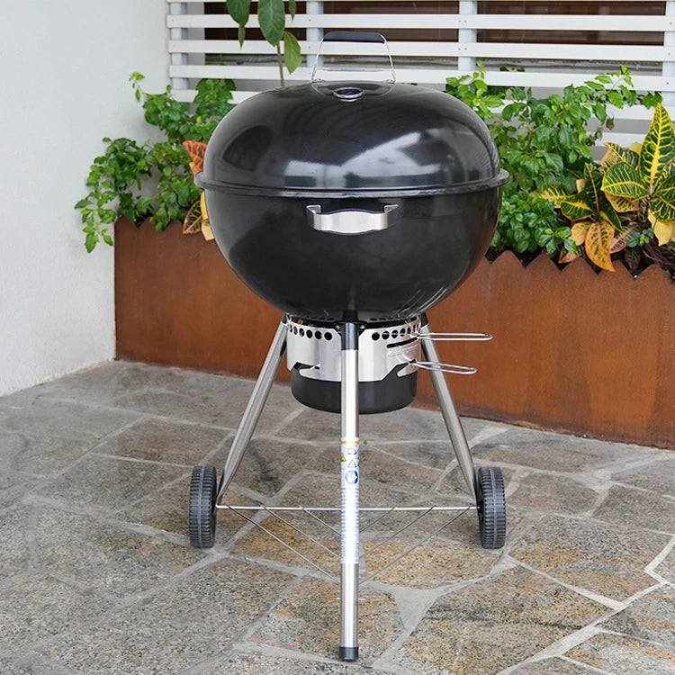 18Inch Premium Kettle Charcoal Barbecue Grill Large Thickened Metal Outdoor Portable Bbq Grill