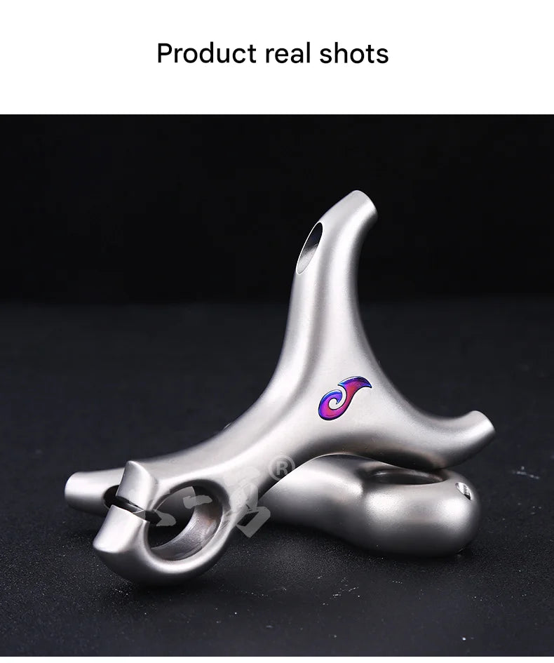 High Quality Titanium Alloy Slingshot Outdoor Hunting Top Card Catapult Tactical Game Professional Slingshot Hunting Accessories