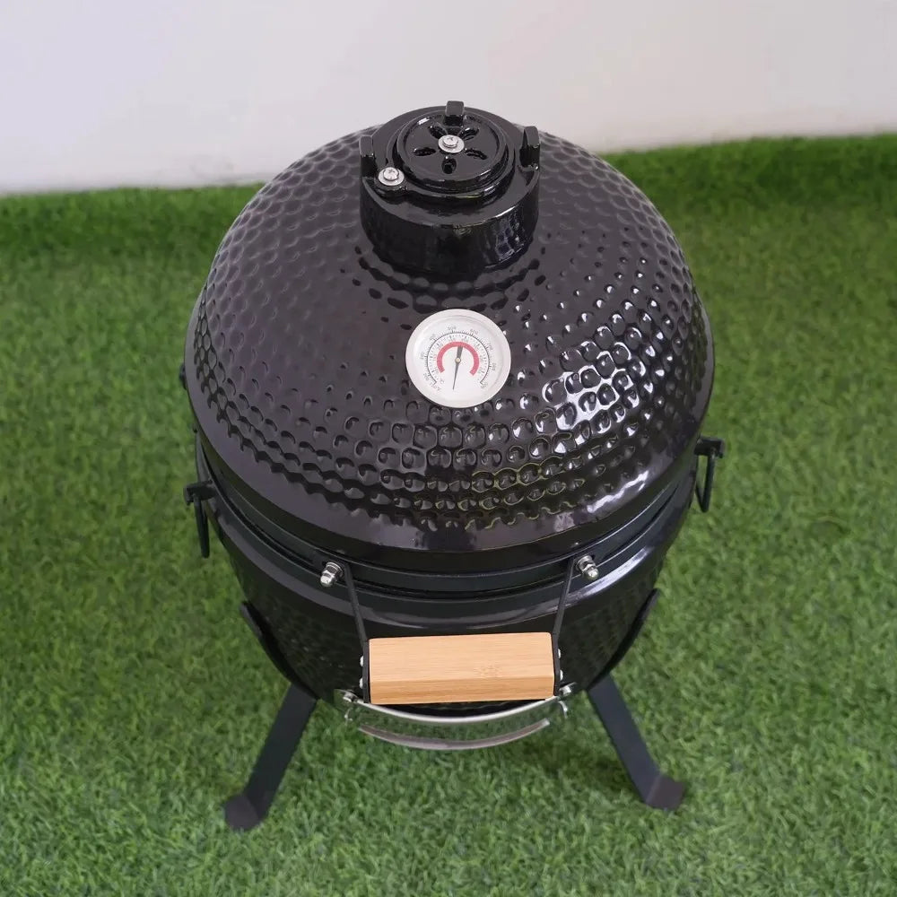 Easy Clean Ceramic Coating BBQ Grill - Non Stick, Heat Retention, User-Friendly Design & Foldable for Outdoor Picnic Cooking