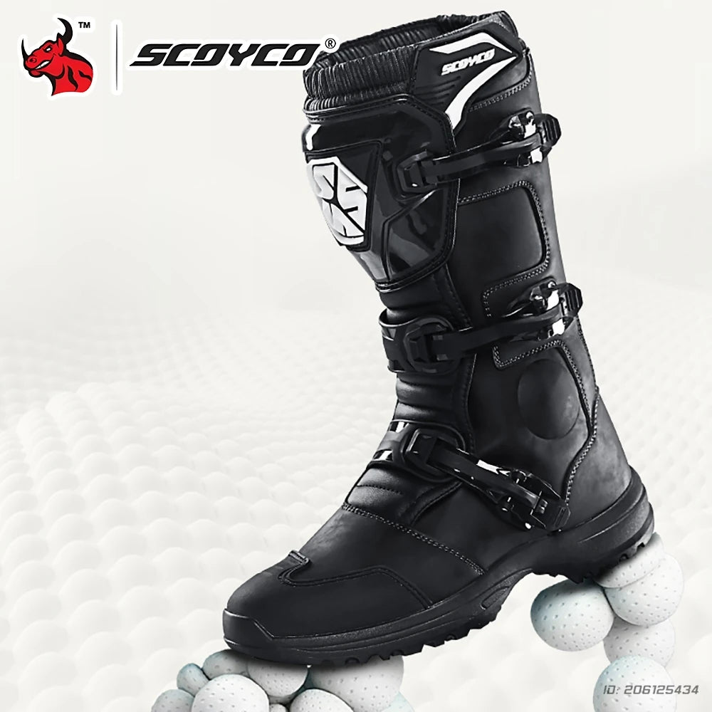 Motorcycle Boots Non-slip Windproof Waterproof Motocross Boots Professional Protective Racing Off-road Shoes All Seasons