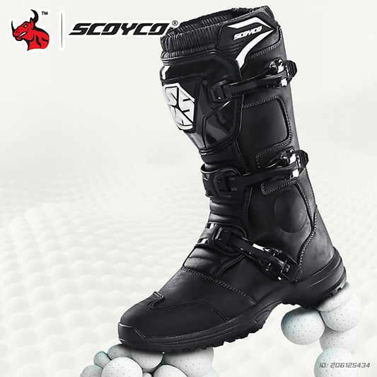 Motorcycle Boots Non-slip Windproof Waterproof Motocross Boots Professional Protective Racing Off-road Shoes All Seasons