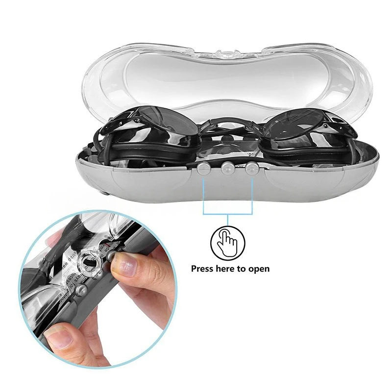 Professional Swimming Goggles Men Women Waterproof Anti-fog Cool Silver Plated Swim Glasses Comfortable Diving Pool Accessories