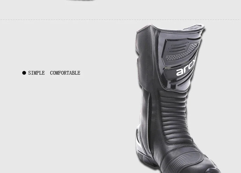 ARCX L60582 Men's High Top Racing Motorcycle Boots – Off-Road & Road Cycling Shoes for Bike Riding with Anti-Slip Sole