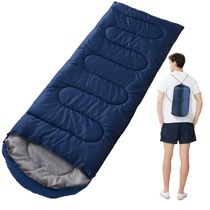 Emergency Sleeping Bag Adult Outdoor Spring and Autumn Adult Men and Women Thickened Warm Portable Camping Single Person