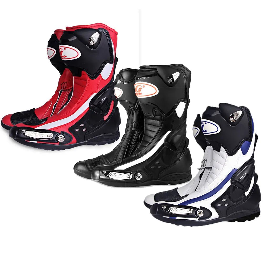 PRO-BIKER Men Motorcycle Boots Waterproof PU Botas Moto Boots Motocross Motorcycle Shoes Protection Motorcycle Long Thigh Boots