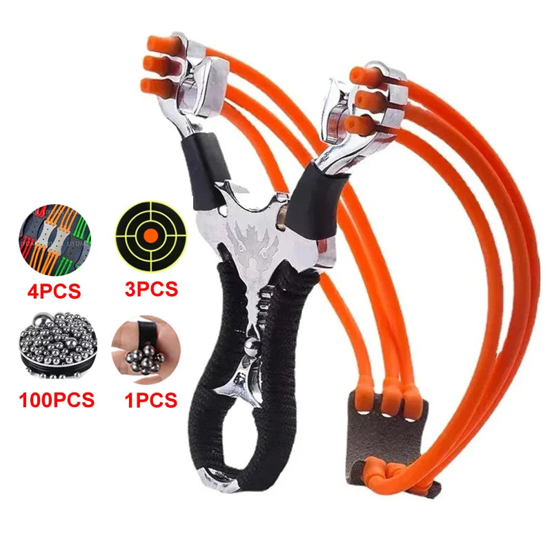Metal Slingsshot Powerful and Precise Shooting Slingshot Outdoor Hunting Shooting Catapult Sling shot Accessorie