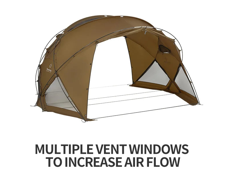 Thous Winds CNC 4-8 Person Family Camping Tent Outdoor Emotional Camp Tent 20D Ripstop Nylon Both Side Silicon Lightweight Tents