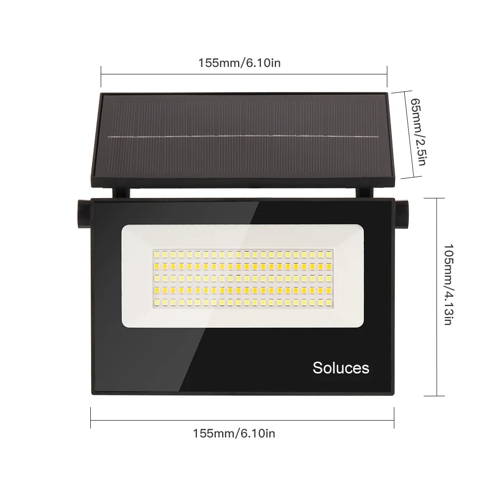 Micro-Wave Sensor Solar Powerd LED Flood Light For Backyard Patio Corridor White/Warm Light Light Motion Detective Lamp(Not PIR)