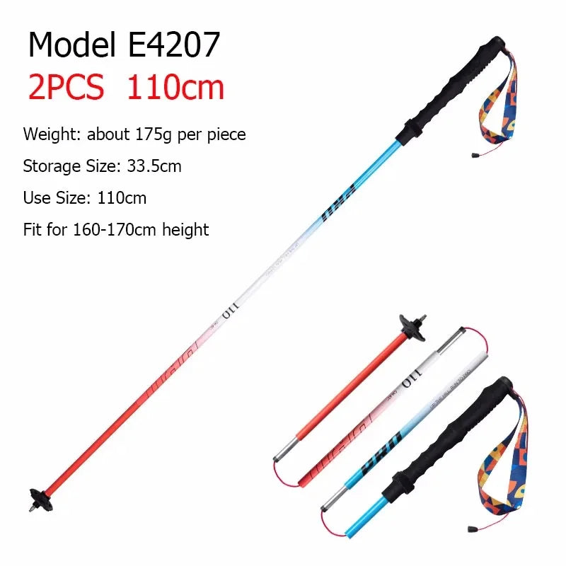 AONIJIE E4201 M-Pole Folding Ultralight Quick Lock Trekking Poles Hiking Pole Race Running Outdoor Walking Stick Carbon Fiber
