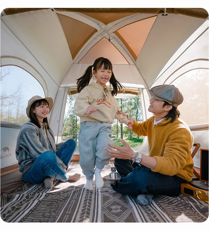 Naturehike Ango Air Outdoor Silver Coated Sunscreen Inflatable Tent Portable Camping Large Space Folding Tent Park Family Tent