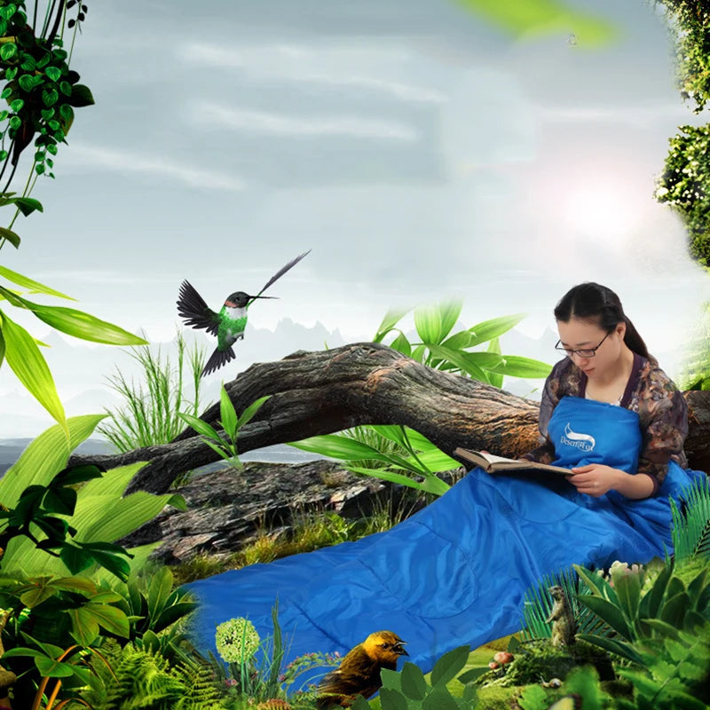 Outdoor Camping sleeping bag Hiking Backpacking Portable  Lightweight Spring and Autumn Sleeping Bag with Sack Waterproof