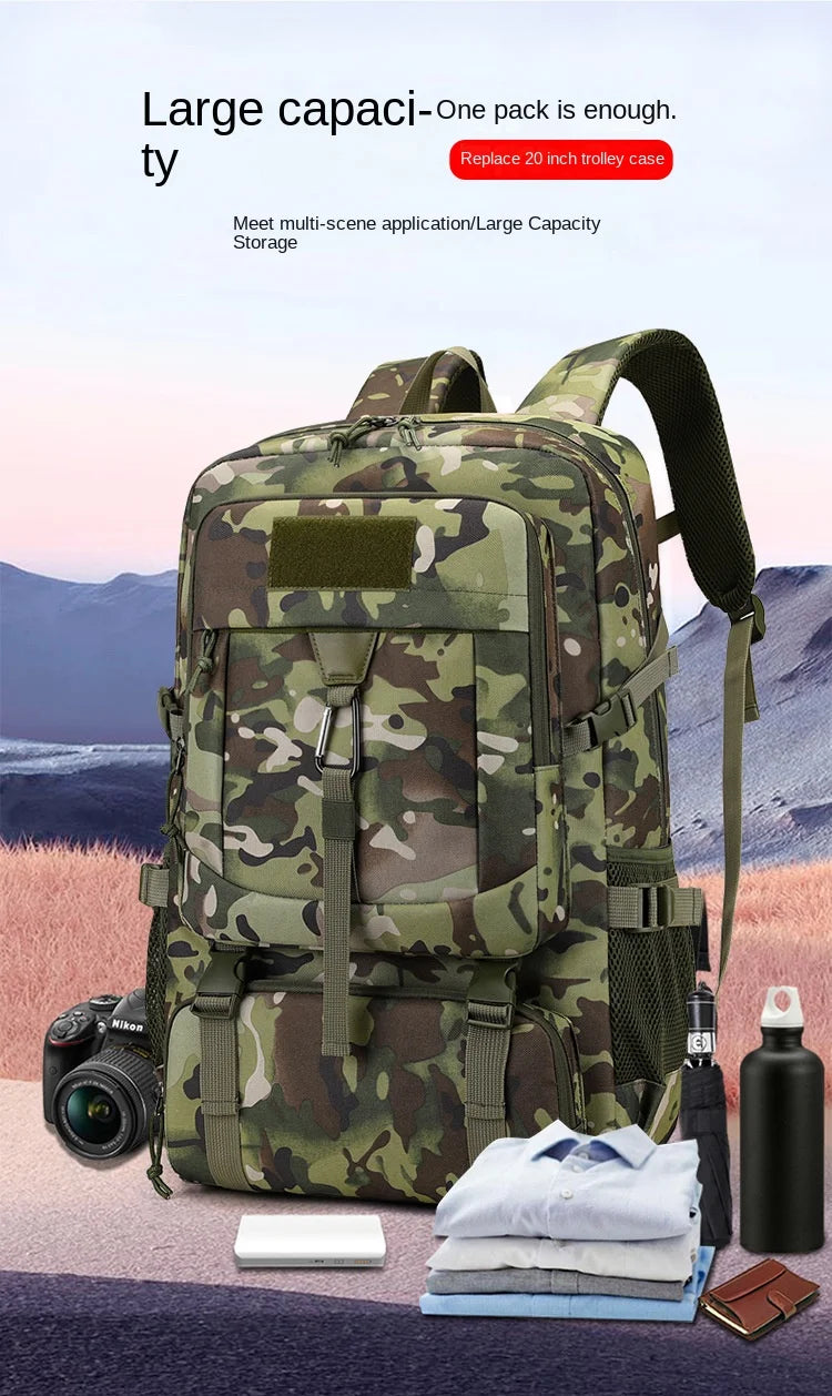 Oulylan Durable Portable Travel Shoulders Pack Versatile Outdoor Practical Climbing Bags Men Lightweight Large Capacity Backpack