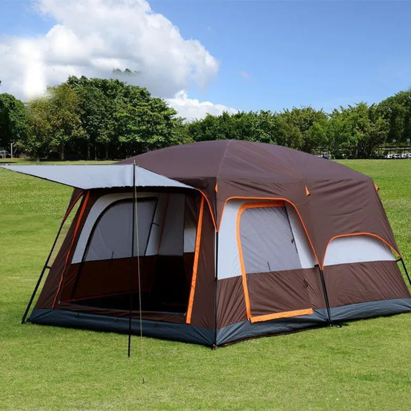 Outdoor Camping Tent Portable Rainproof Mosquito Proof Double Layer Tent 3-5 People One Bedroom One Hall Small Size Tent