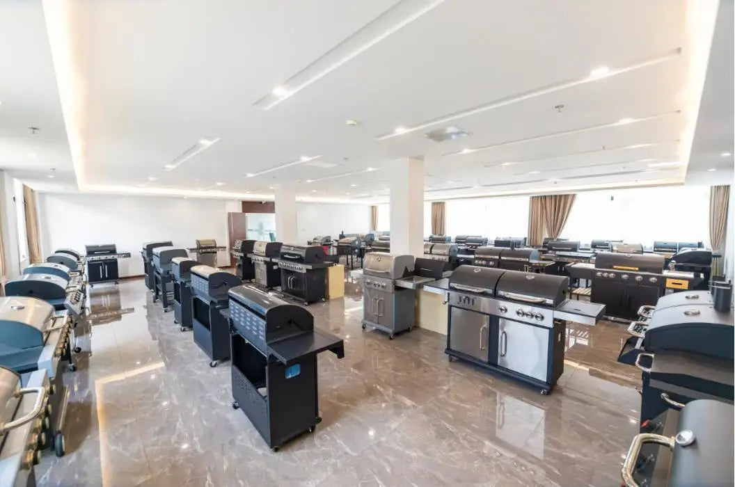 Grill Burner Gas & Charcoal Outdoor with Side Smoker Coated Finish for Family Gatherings