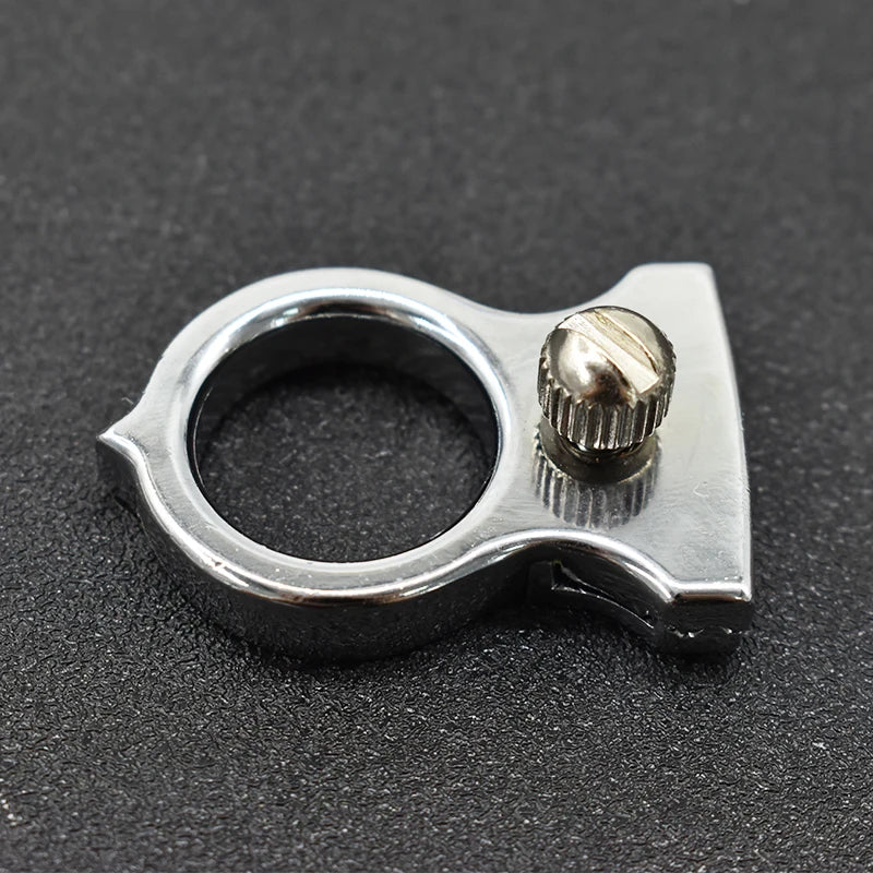 Stainless Steel Ring Pocket Slingshot Ammo Catapult Rapid Fire Slingshot with Rubber Band Finger Hunting Shooting Slingshot