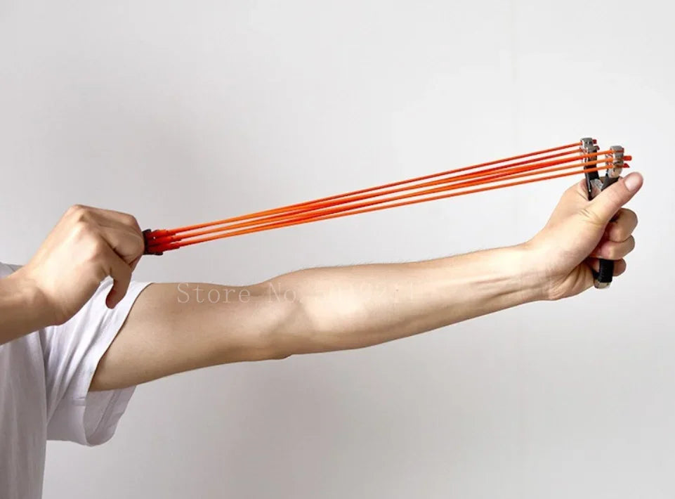 Powerful Alloy Slingshot Set Steel Balls Catapult Slingshot Bow Bag with 2 Rubber Bands Outdoor Hunting