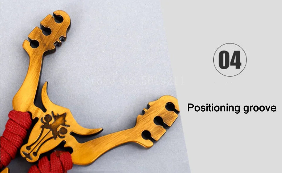 Powerful Alloy Slingshot Set Steel Balls Catapult Slingshot Bow Bag with 2 Rubber Bands Outdoor Hunting