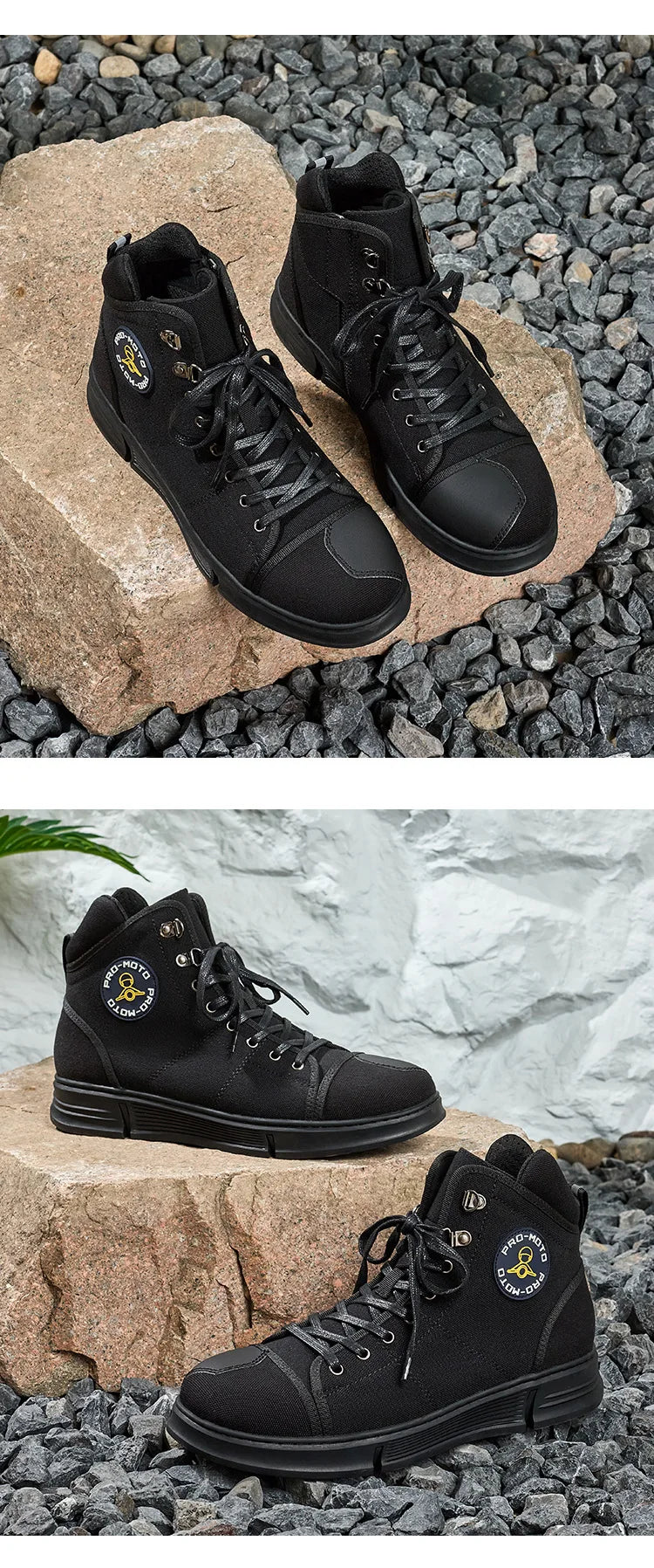 Motorcycle Shoes Men Water Proof Riding Boots Casual Flat Shoes Anti-collision Protection for Outdoor Cycling Sports Sneakers