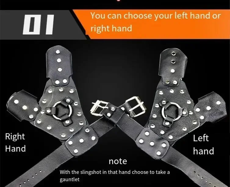 Powerful Fishing Slingshot with Wrist Rest Outdoor Hunting All-metal Material Sling Shot Large Catapult for Fishing and Ball