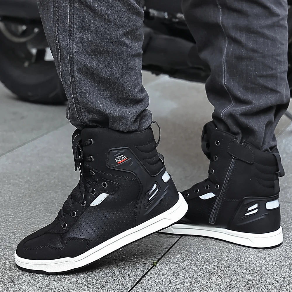 KEMIMOTO Motorcycle Riding Short Boots Men Summer commuting Shoes Sneakers Anti-slip Protection Breathable Casual rides Gear