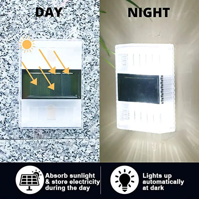 Solar 6LED Outdoor Light Solar Lighting Sensor Lamp Streetlights Exterior Garden Decoration Garland Waterproof Solar Wall Light