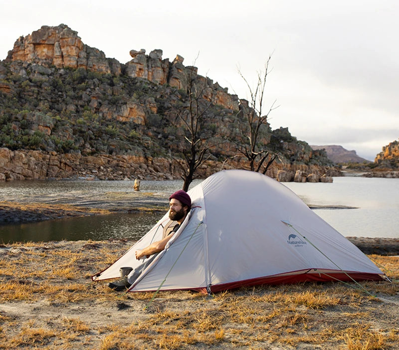 Naturehike Outdoor Upgrade Cloud Up 2 3 Person Tent 20D Nylon Silicone Double Layer Aluminum Pole Ultralight Camping Hiking Tent