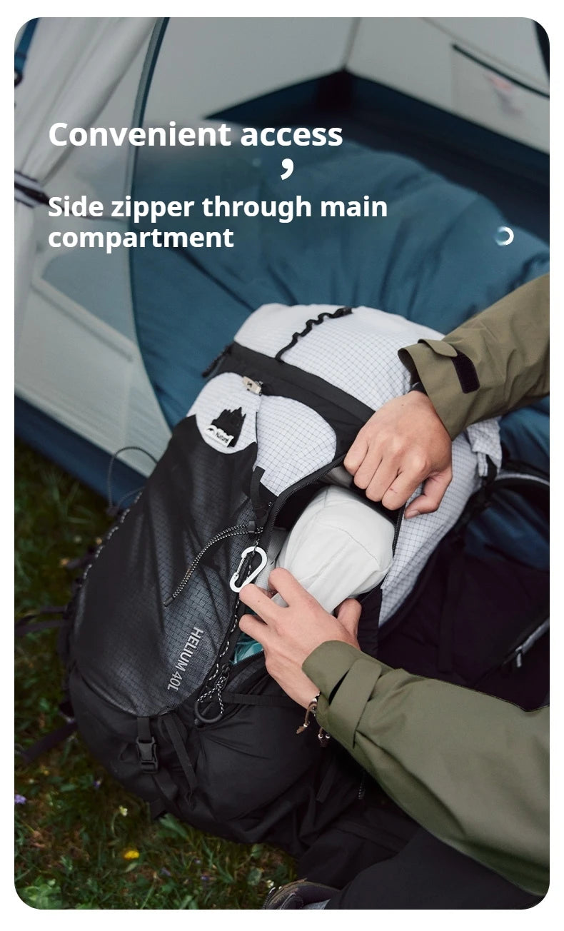 Naturehike Helium 40L Hiking Backpack Internal Frame Large Anti-slip Outdoor Travel Sports Climbing Shoulder Bag With Rain Cover