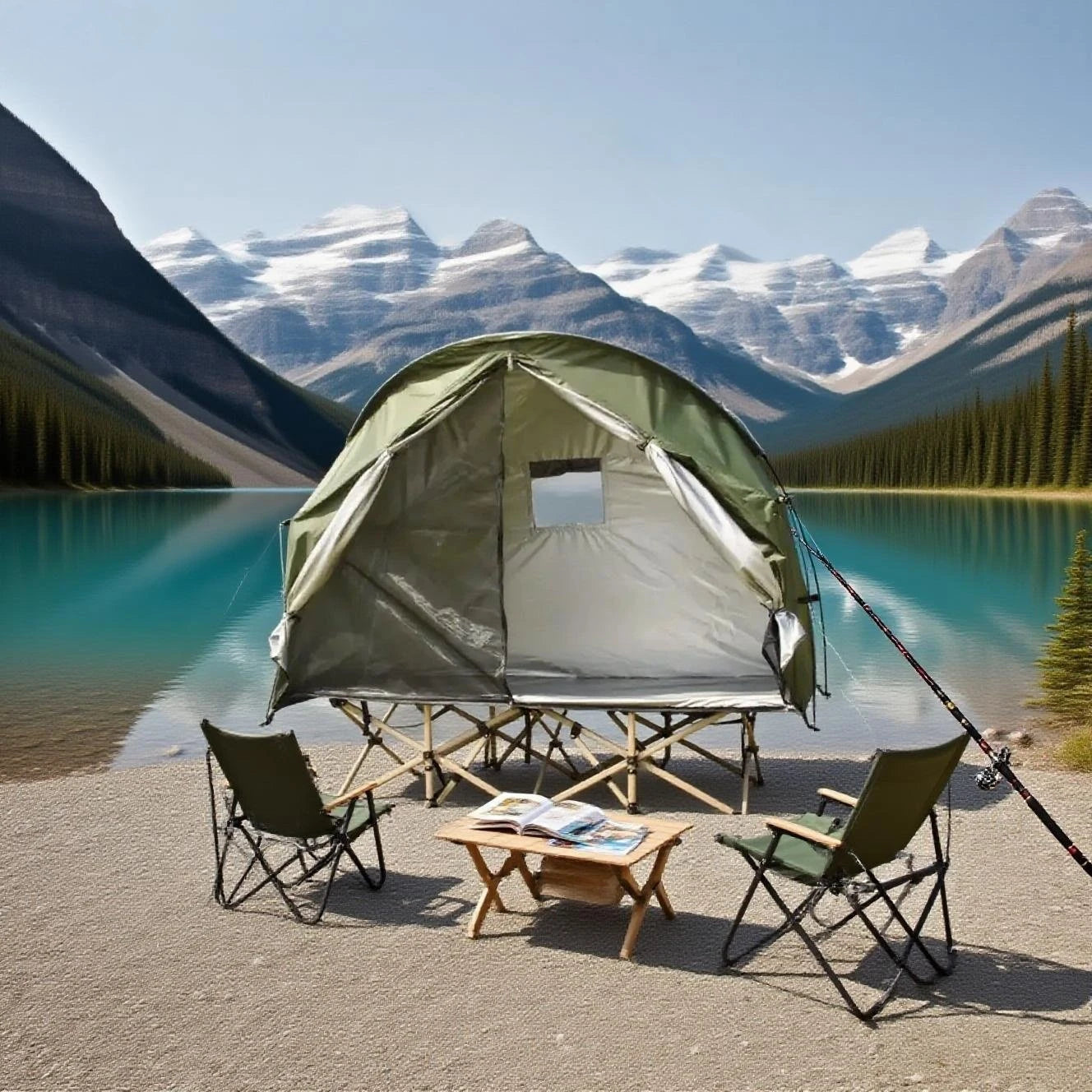 Breathable Mesh Tent for Backpacking - 1 Person All-Mesh Insect-Proof Camping Tent with Enhanced Airflow, Portable Sleep Shelter