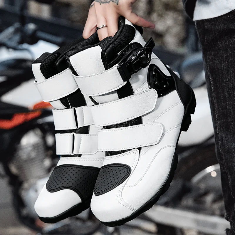 Motorcycle Riding Shoes Breathable Motorcross Off-road Short Boots Man Women Rider Motocross Equipment Anti-fall Racing Shoes 47