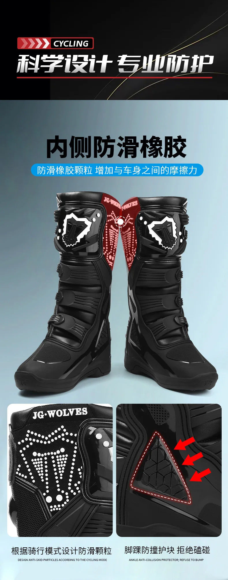 New Motocross Boot Men Women Riding Mid-Calf Ankle Protective Shoes Moto Motorbike Equipment Racing Long Motorcycle Boots